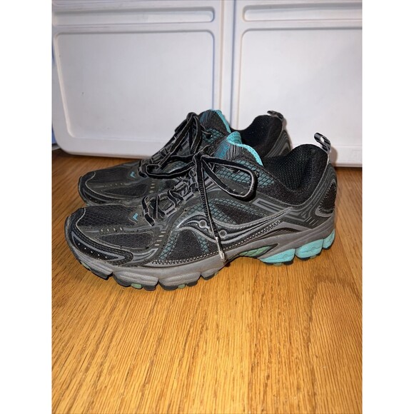 Saucony‎ Grid Ramble TR3 Womens 8 M Running Shoe Sneaker S15230 Black Teal Blue - Picture 1 of 6
